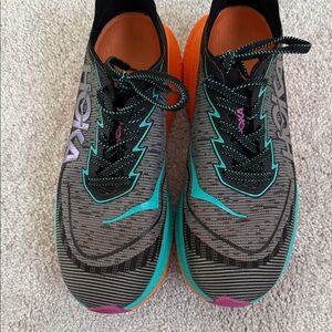 Hoka Mach X2 Men's Teal and Orange Athletic Shoes